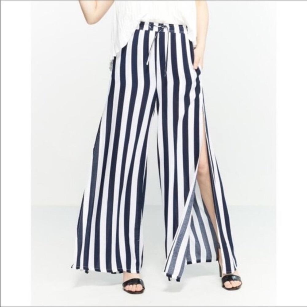 Onia Chloe Beach Stripe Wide Leg Pants